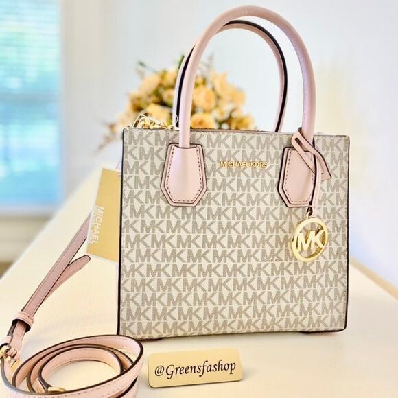 Michael Kors purse mercer Hope messenger crossbody bag pink - Picture 12 of 12